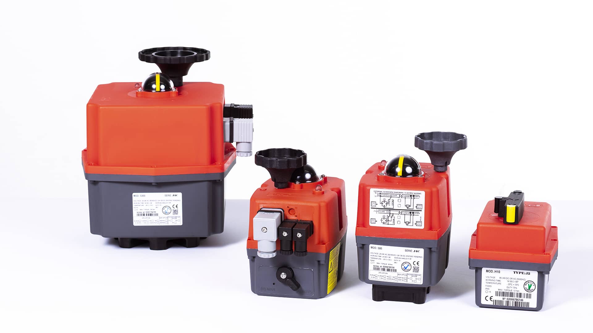 Actionneur électrique J&J J4C – vue des pièces de rechange et accessoires pour vannes industrielles